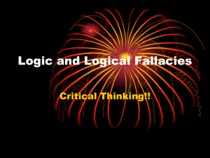 Logic and Logical Fallacies for our Math-English