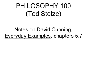 Notes on David Cunning, chapter 5