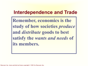 Chapter 3 Comparative Advantage and Gains from Trade