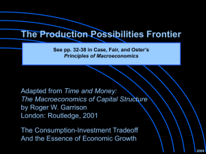 The Production Possibilities Frontier