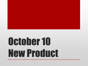October 10 - New Product Dev