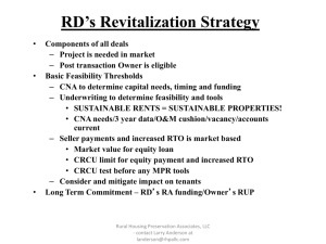 RD*s Revitalization Strategy
