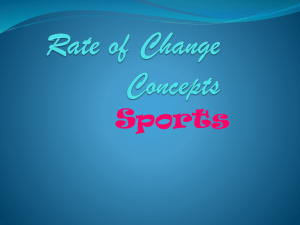 Rate of Change Concepts