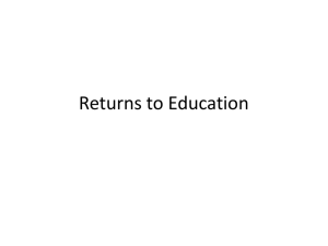 Slides for Lecture on returns to education in ppt