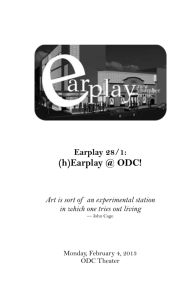 Earplay 28/1: (h)Earplay @ ODC!
