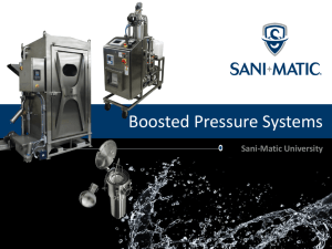 Boosted Pressure Systems - Sani