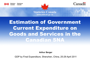 Estimation of Government Current Expenditure on Goods and
