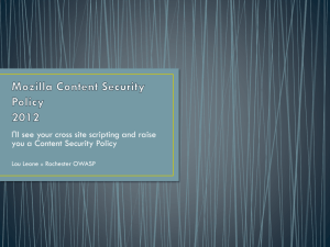 Mozilla Content Security Policy