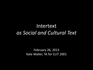 Intertextuality - Conceptual Literature