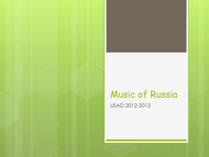 Music of Russia - Madison Central High School