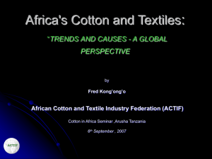 Kenya Textile Industry survival strategy