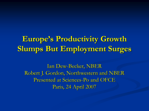 Europe's Productivity Growth Slumps But Employment Surges