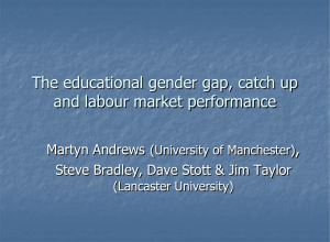 The educational gender gap, catch up and labour market performance
