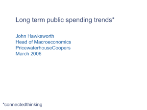 Figure 1 - Age distribution of NHS spending (estimates for