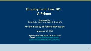 Employment Law 101 - facultyfederaladvocates