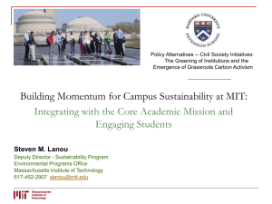 The Greening of MIT