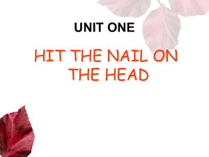 UNIT ONE