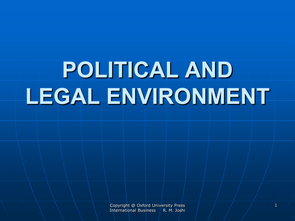political and legal environment