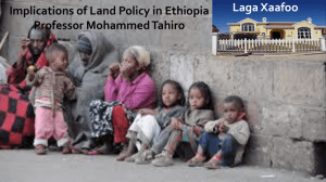 Laga Xaafoo Laga Xaafoo Implications of Land Policy in Ethiopia