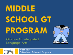 middle school gt program