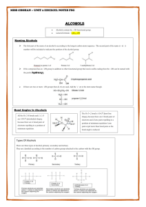 Types Of Alcohols - chohan`s chemistry