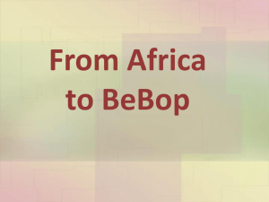 Africa to BeBop
