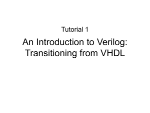 An Introduction to Verilog: Transitioning from VHDL