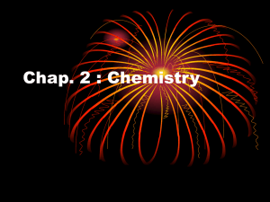 Chap. 2 : Chemistry - Fort Thomas Independent Schools
