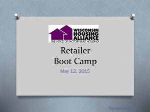 Retailer Boot Camp - Wisconsin Housing Alliance