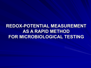 REDOX-POTENTIAL MEASUREMENT AS A RAPID METHOD FOR