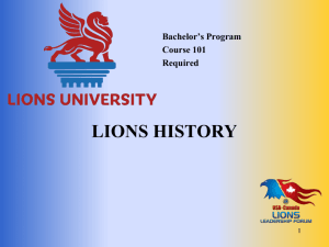 PPT - Lions University