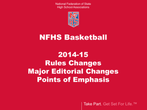 2014-15 NFHS Basketball Rules