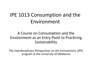 Consumption and the Environment