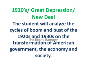 1920's/ Great Depression