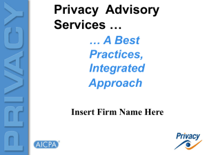 Privacy Advisory Services PowerPoint Presentation