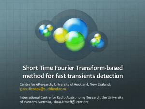 Short time Fourier Transform-based method for fast transient detection