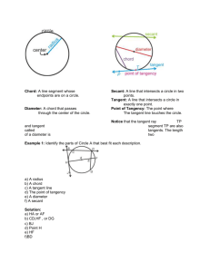 Circle Parts - WHS Geometry