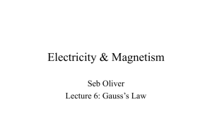 Gauss's Law: Lecture 6