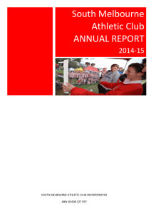 SMAC Annual Report 2014-2015 - South Melbourne Athletic Club