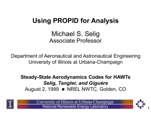 Part IIb: Using PROPID for Analysis - University of Illinois at Urbana