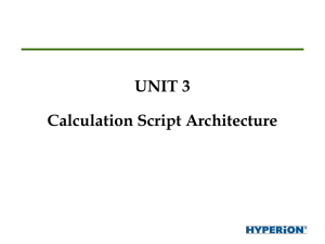 Calc Scripts & Optimization