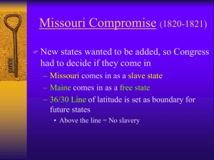 Compromises and Slavery