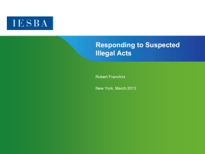 Responding to Suspected Illegal Acts - Robert Franchini