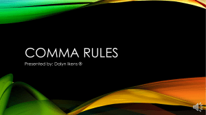Comma Rules PowerPoint