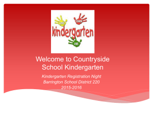 Welcome to Kindergarten Round-up 2015-2016