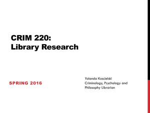 BUS 360: Business COMMUNICATION Library research