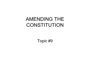 Amending The Constitution