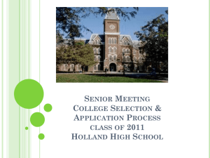 senior class visit - Holland Public Schools