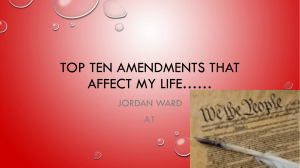 Top Ten Amendments that affect my life**