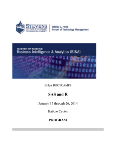 SAS and R - Stevens Institute of Technology
